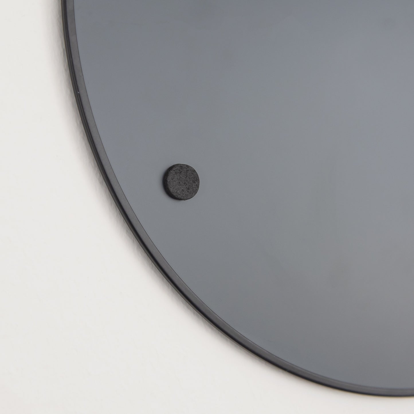 30cm Round Black Chain Wall Hanging Mirror