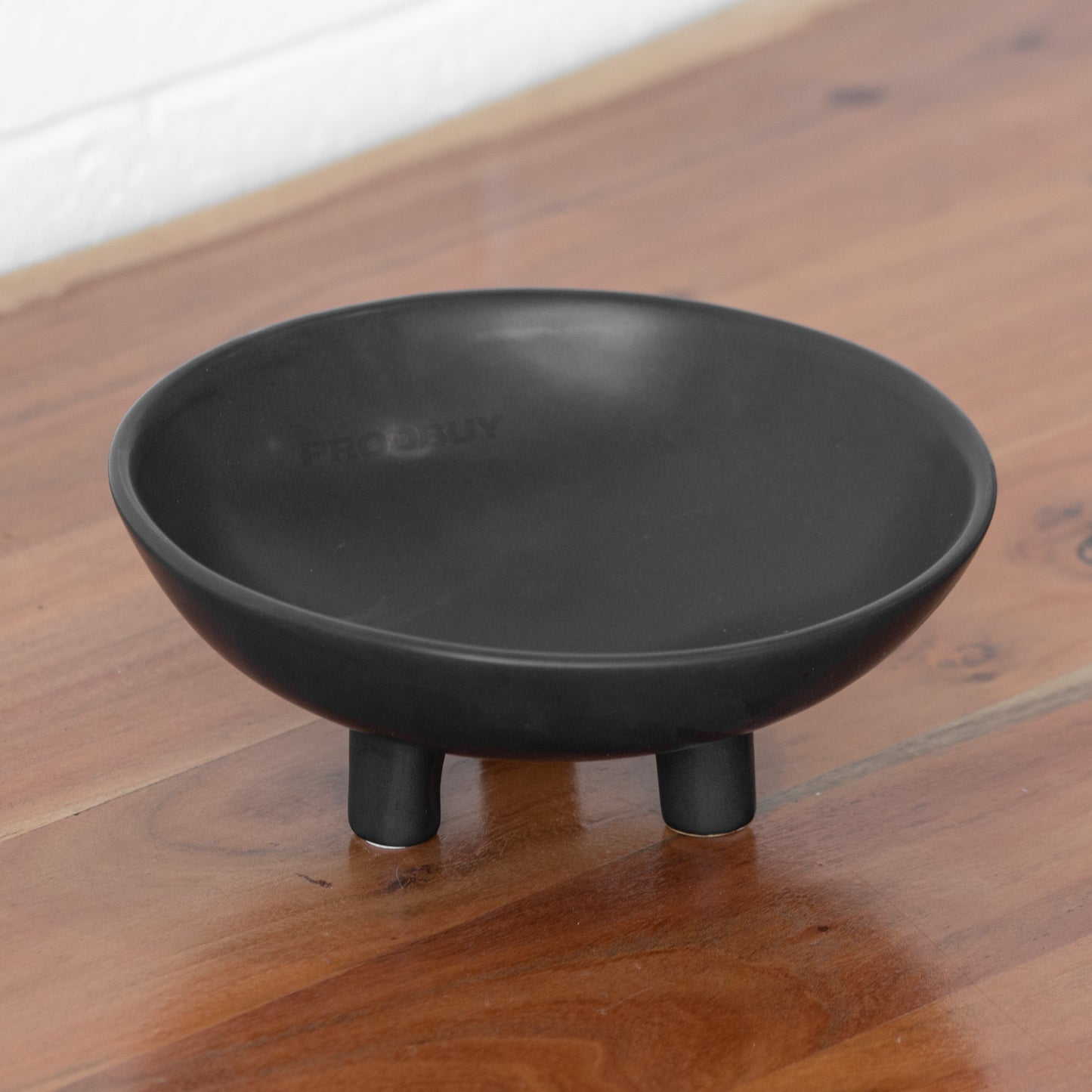 Small Matt Black Ceramic Tripod Decorative Bowl