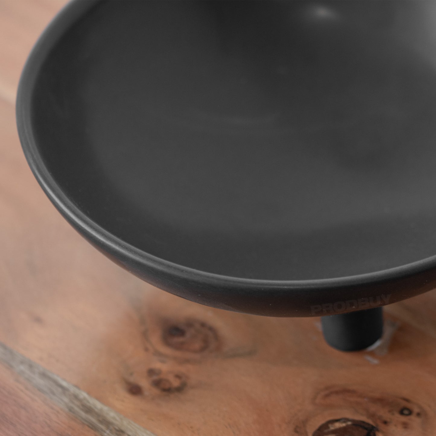 Small Matt Black Ceramic Tripod Decorative Bowl