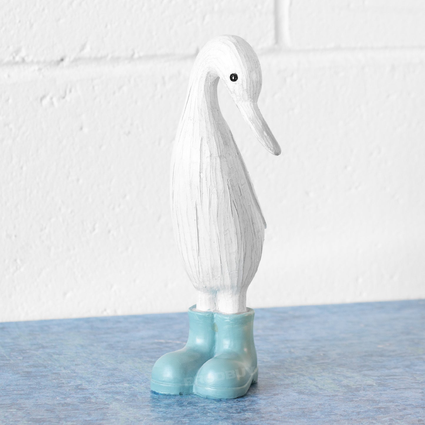 White & Blue 22cm Duck In Boots