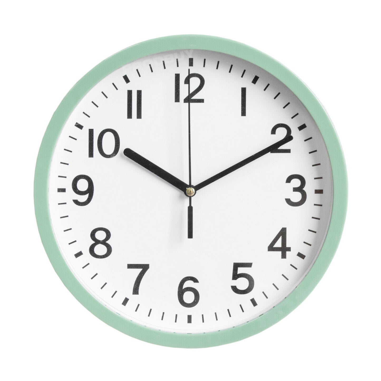 Green 22cm Modern Plastic Wall Clock