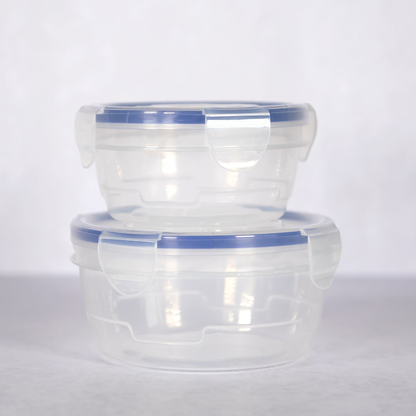 8 Piece Plastic Food Storage Box Set with Clip Down Lids