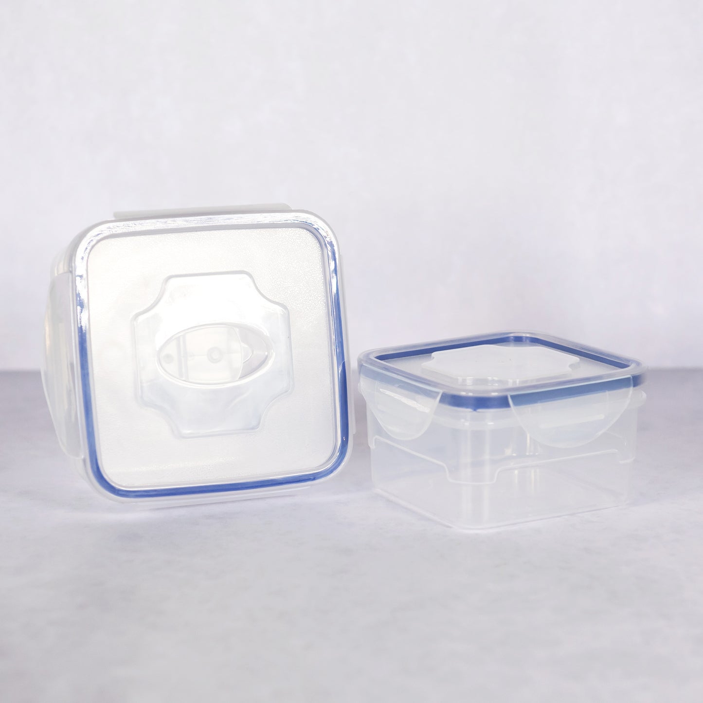 8 Piece Plastic Food Storage Box Set with Clip Down Lids