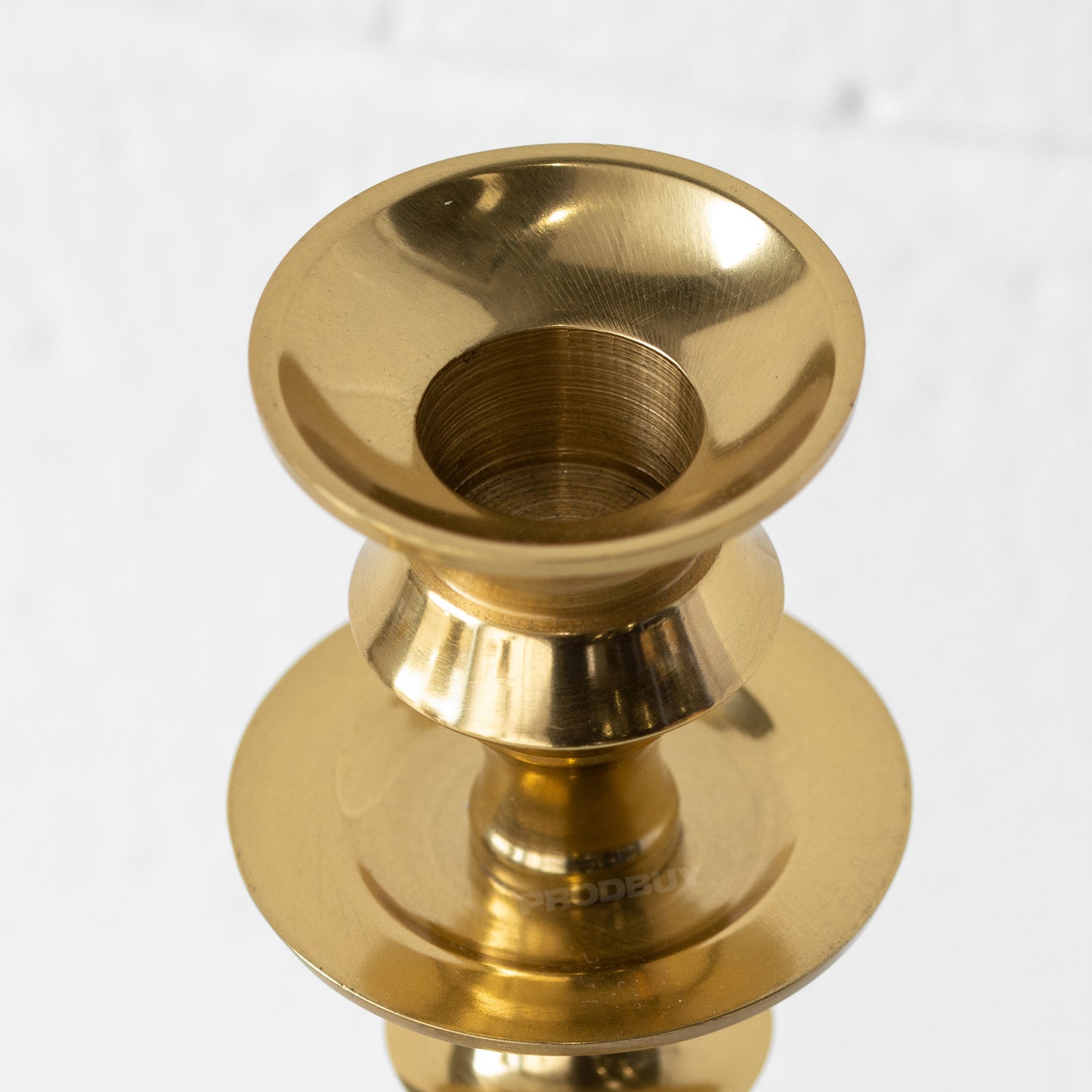Set of 2 Gold Coloured 26.5cm Candle Sticks