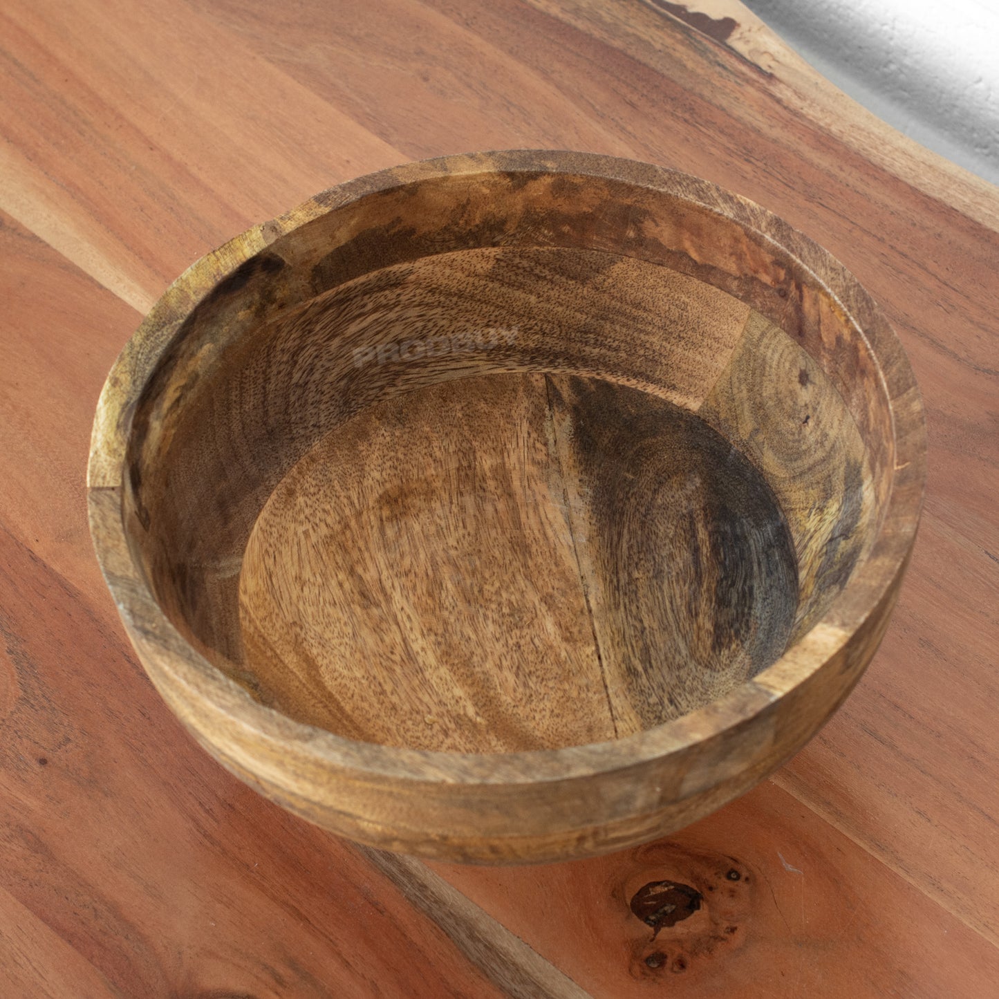 Raised Wooden 26cm Decorative Fruit Bowl