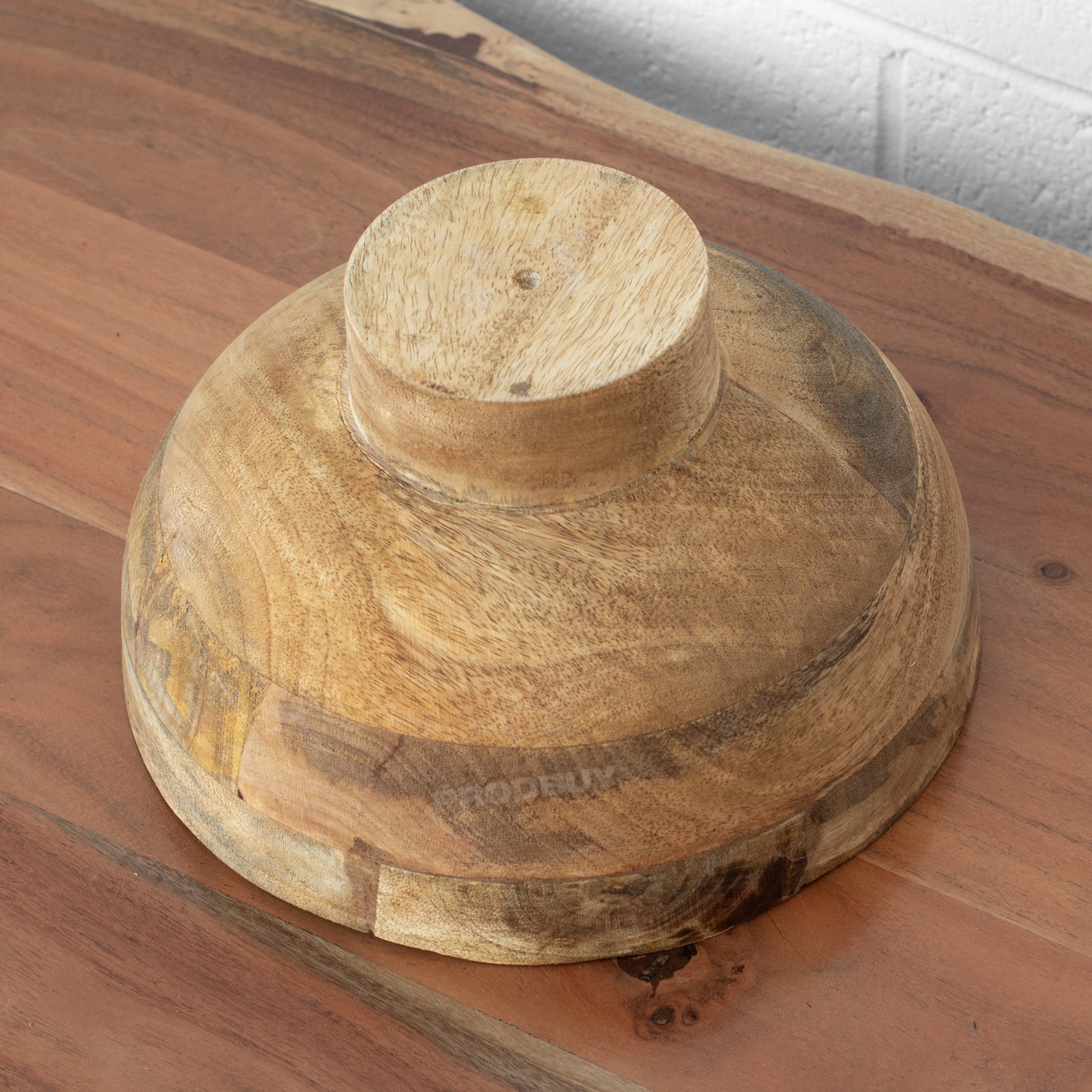 Raised Wooden 26cm Decorative Fruit Bowl