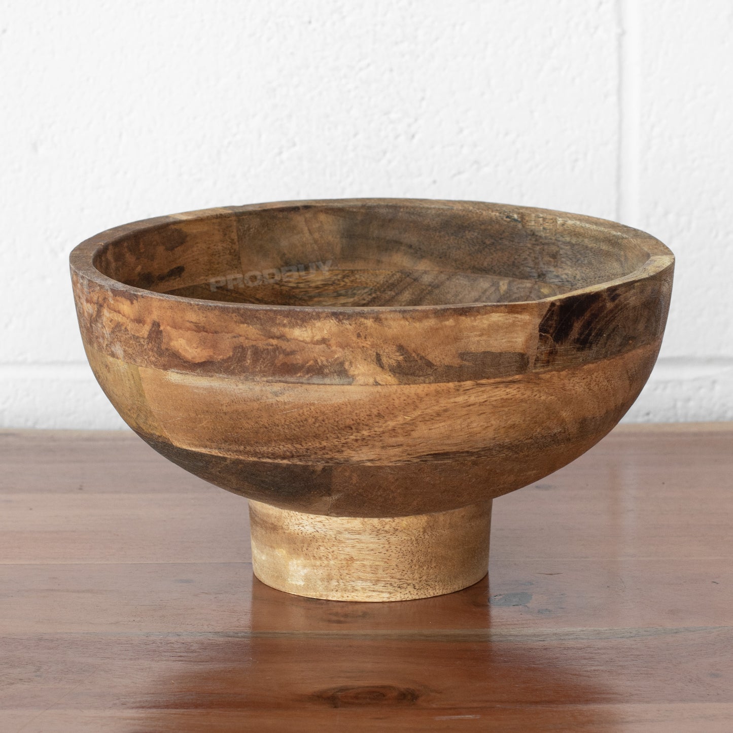 Raised Wooden 26cm Decorative Fruit Bowl
