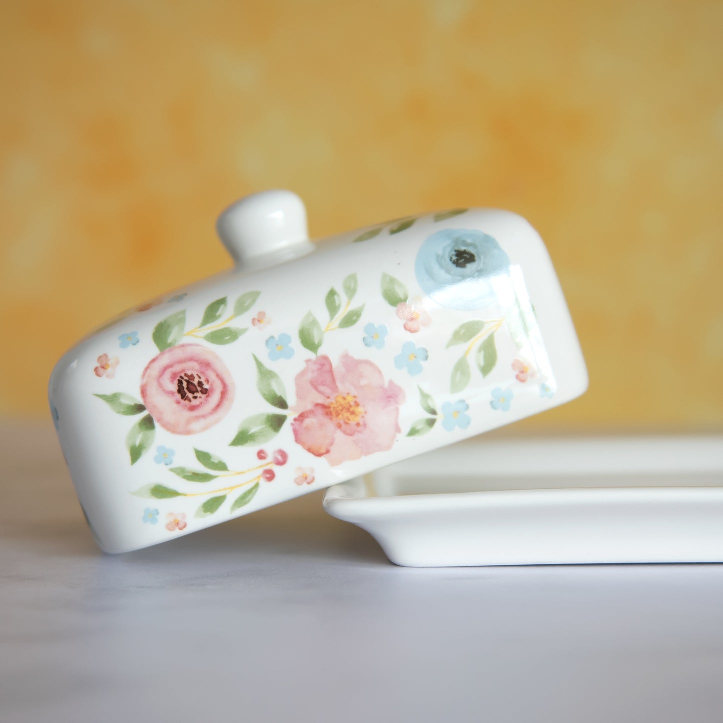Pretty Floral Butter Storage Dish