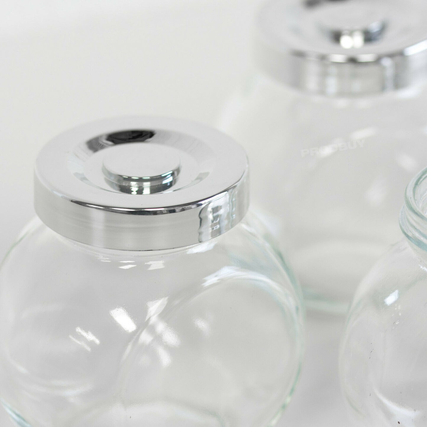 Set of 8 Mini Glass Herb & Spice Storage Jars