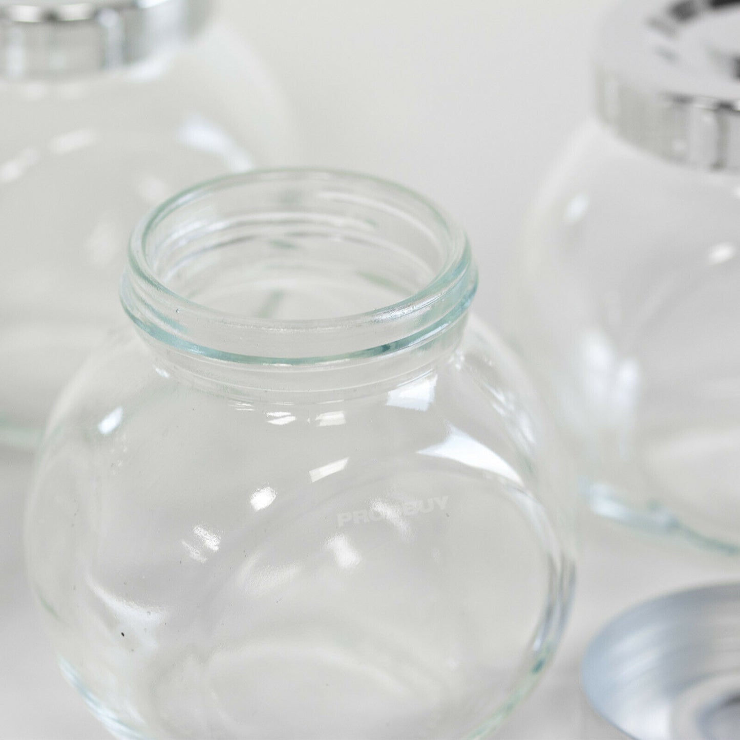Set of 8 Mini Glass Herb & Spice Storage Jars