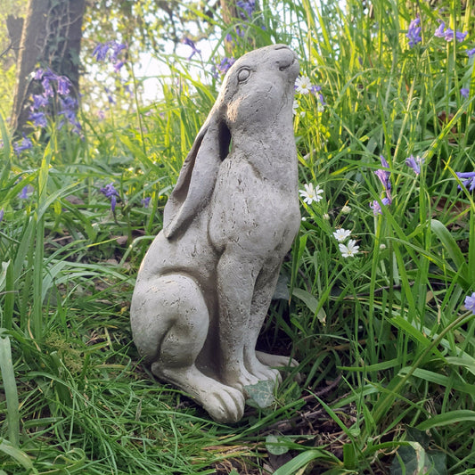 Heavy Stone 30cm Moon Gazing Hare Ornament