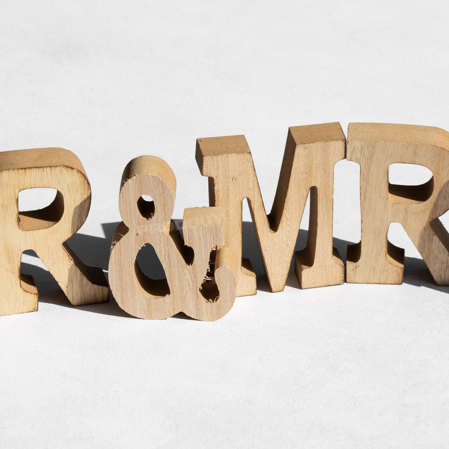 Mr & Mrs Wooden Letters Sign