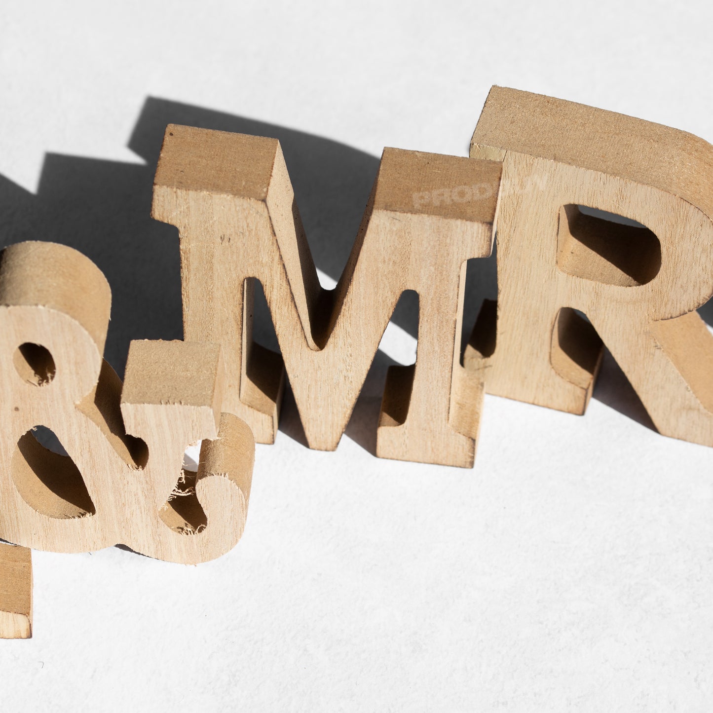 Mr & Mrs Wooden Letters Sign