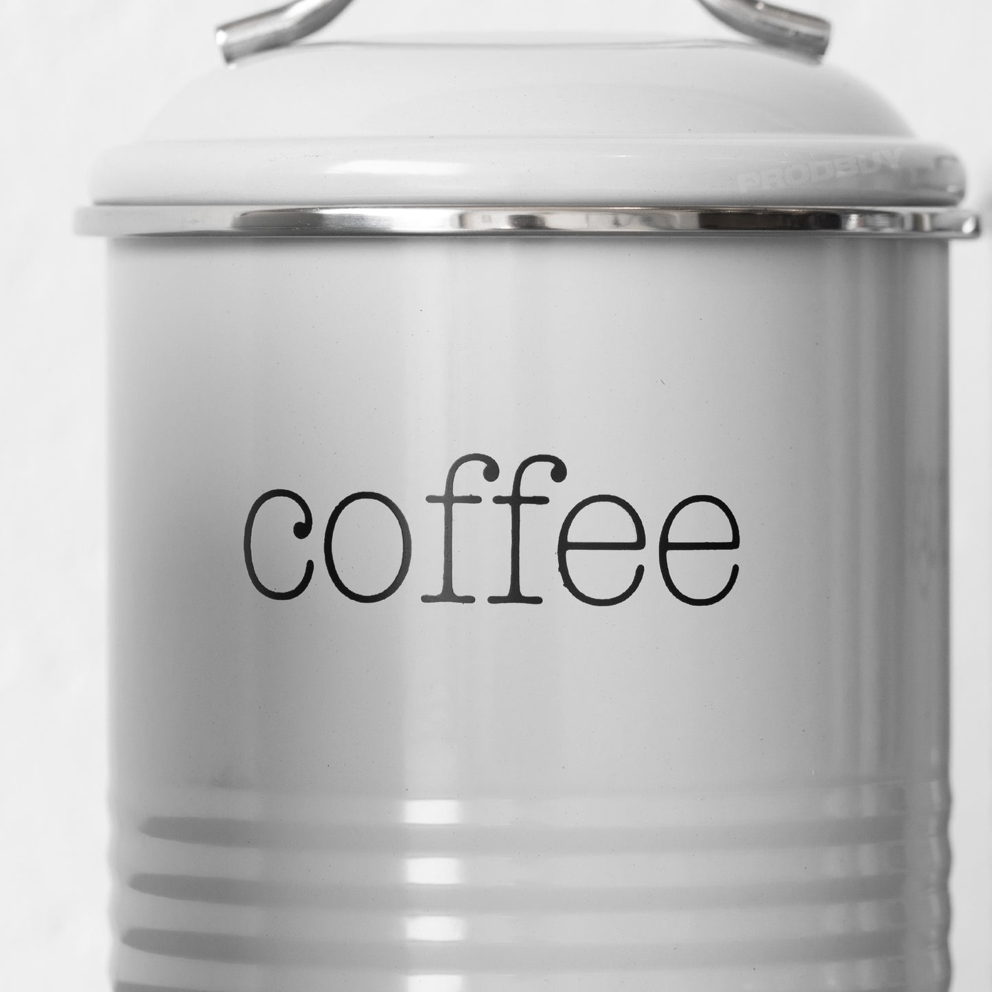 Set of 3 Retro Grey Tea Coffee Sugar Storage Tins