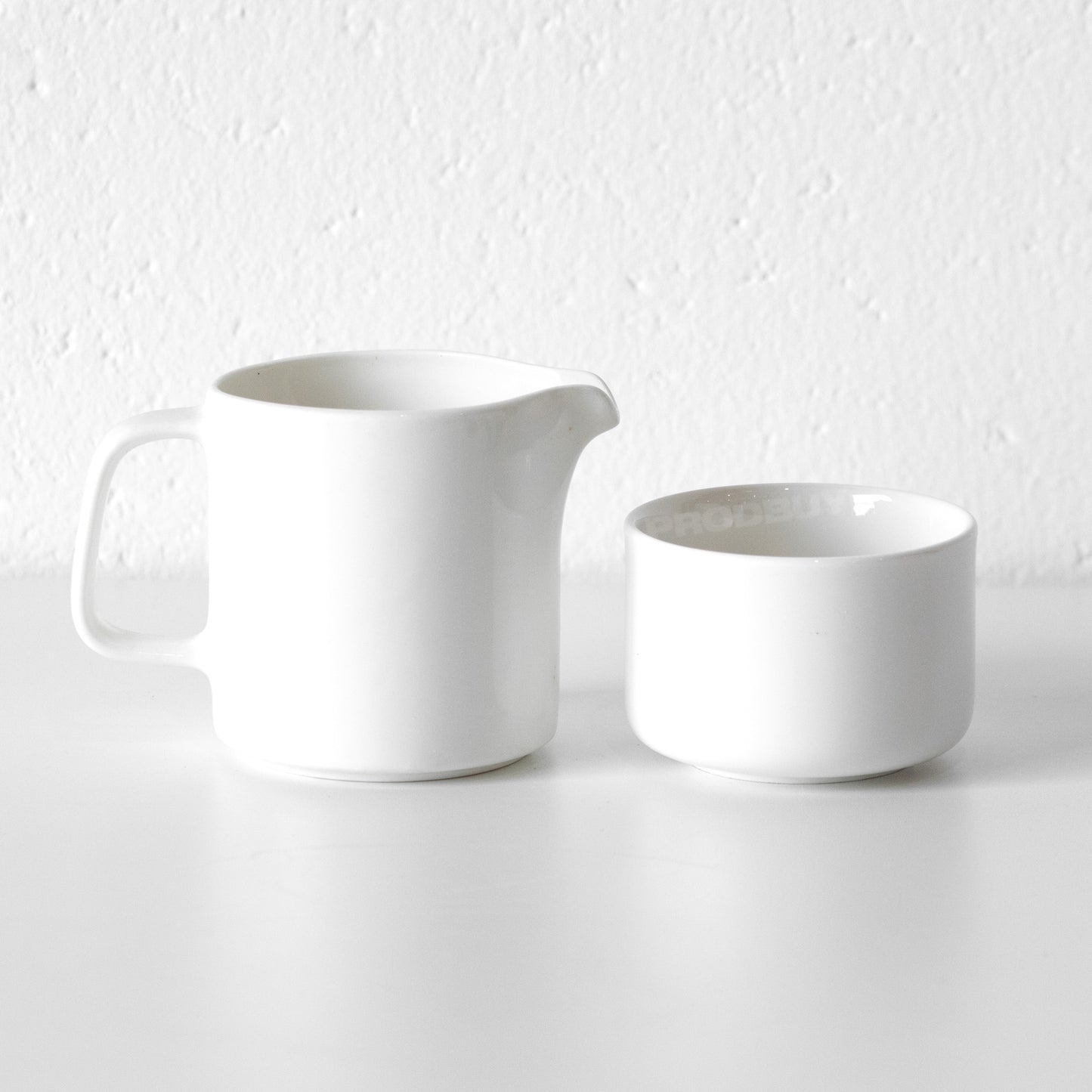 Modern White Ceramic Milk Jug and Sugar Bowl Set