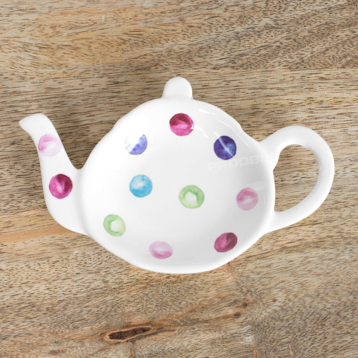 Polka Dot Ceramic Tea Bag Tidy Spoon Rest