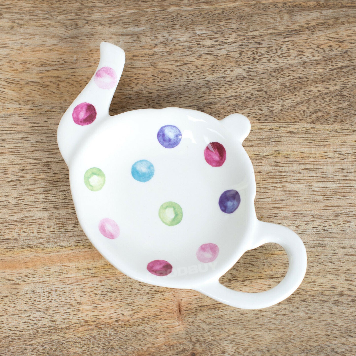 Polka Dot Ceramic Tea Bag Tidy Spoon Rest