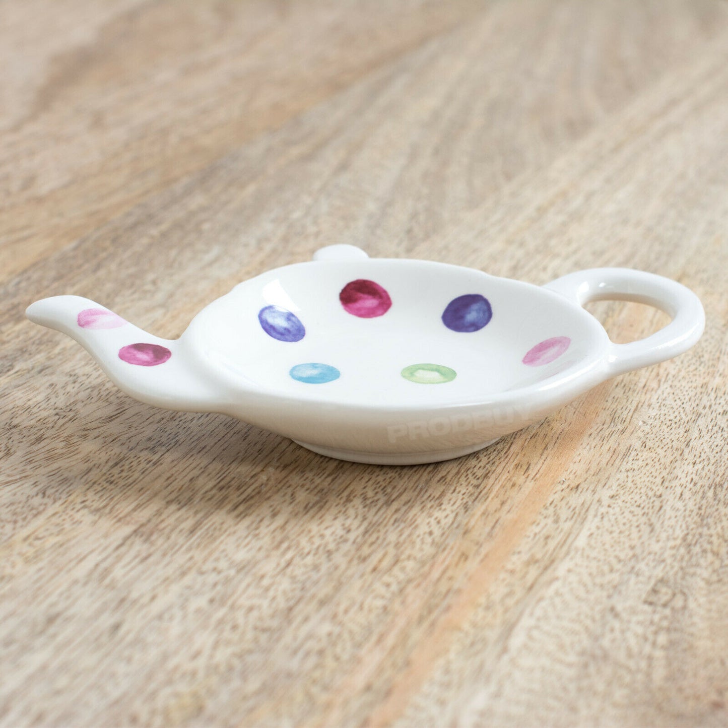 Polka Dot Ceramic Tea Bag Tidy Spoon Rest