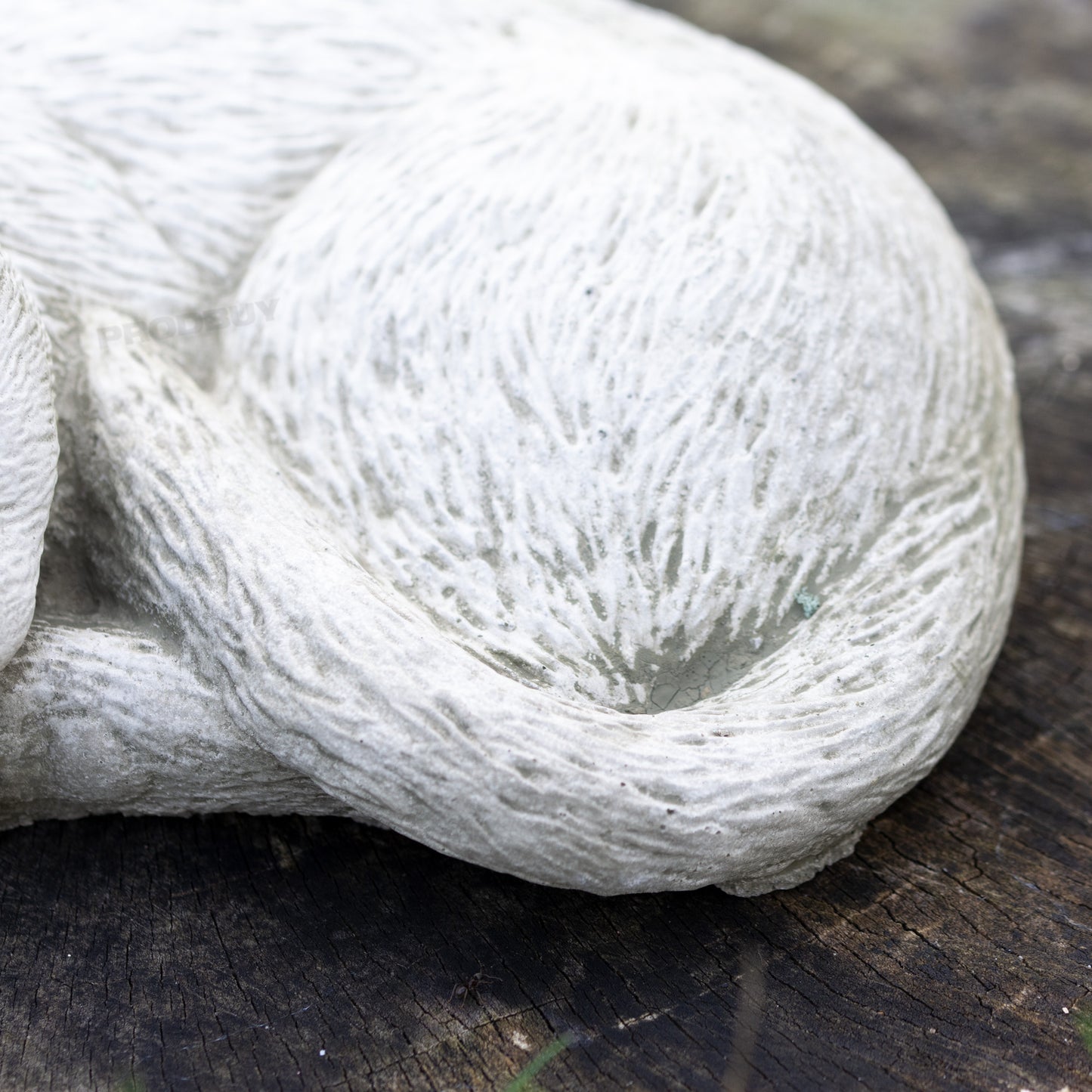 Small Stone Sleeping Cat Garden Statue