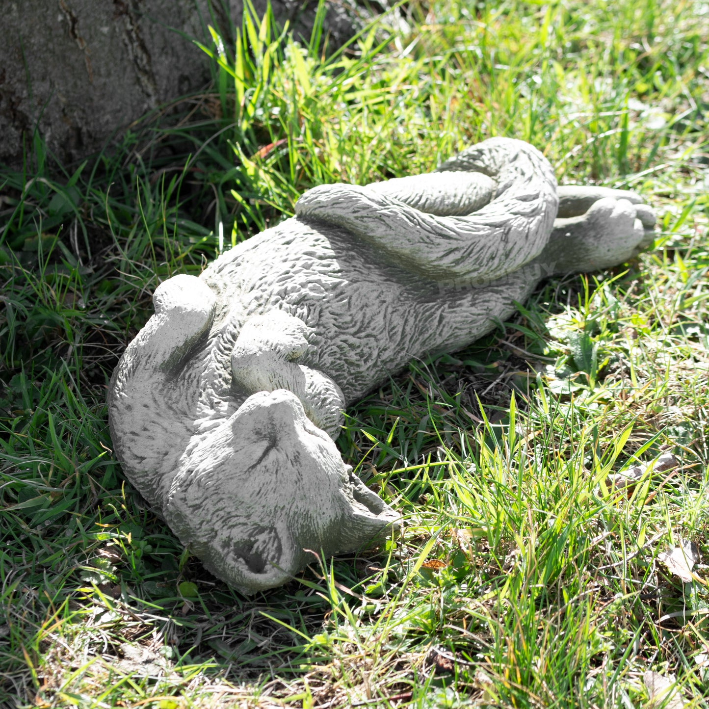 Sleeping Cat 33cm Stone Garden Statue