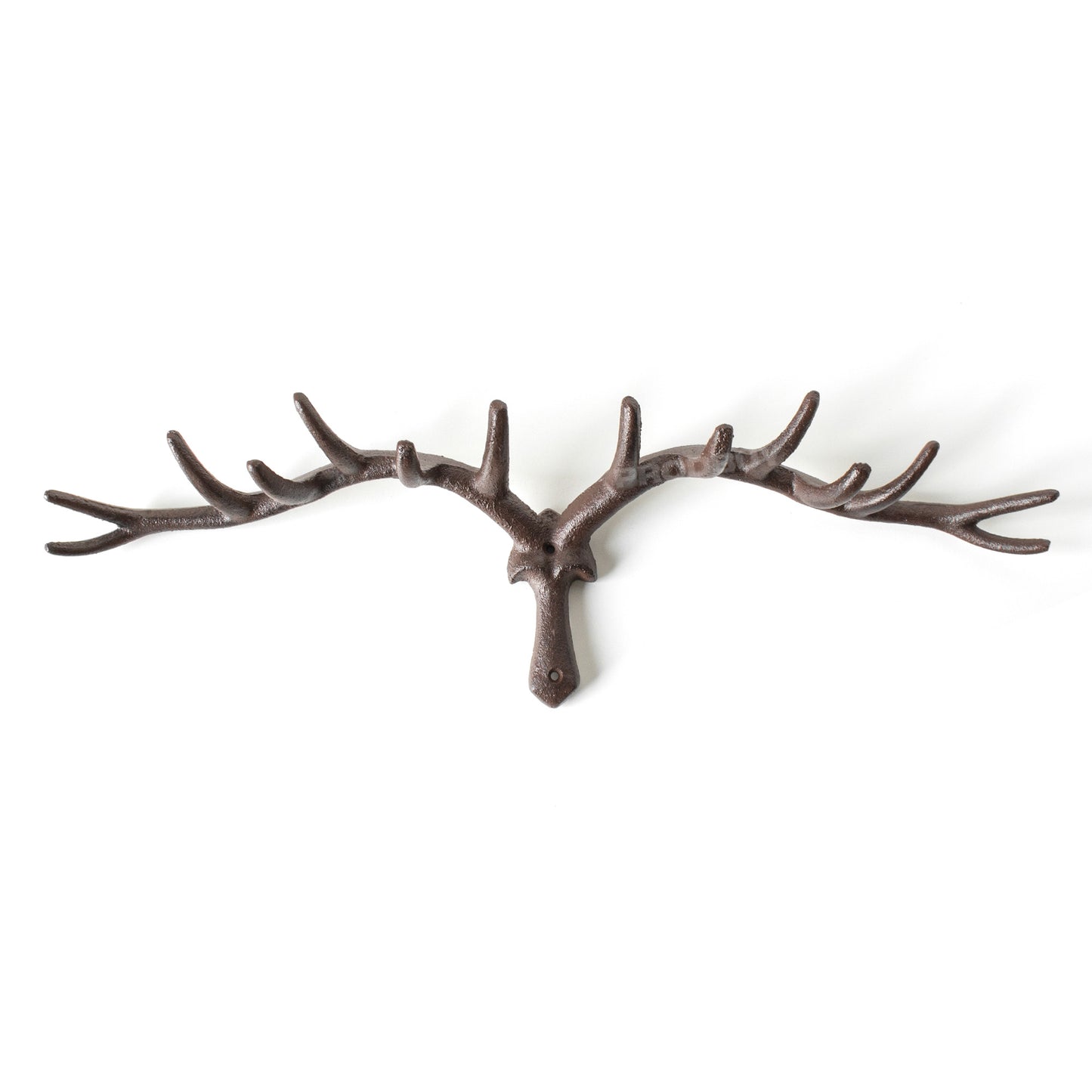 Large Rustic Cast Iron Antlers Coat Hook Rack