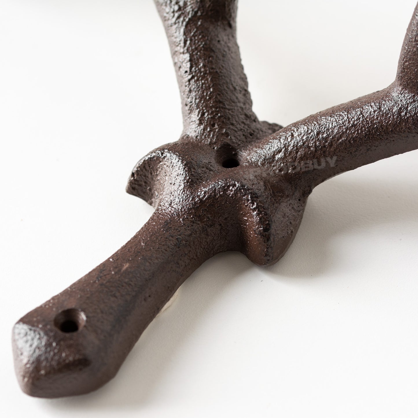Large Rustic Cast Iron Antlers Coat Hook Rack