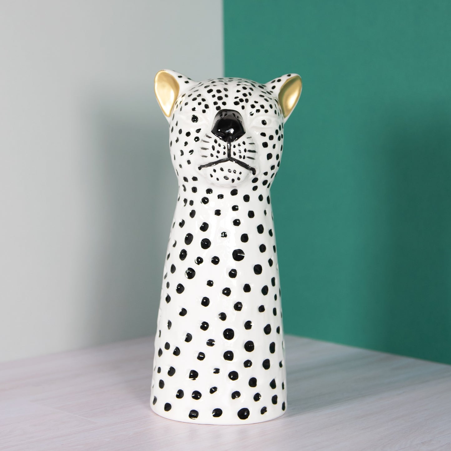 Large 30cm Decorative Ceramic Leopard Vase
