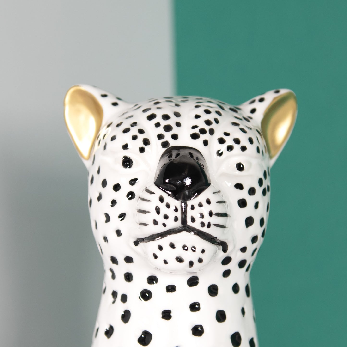 Large 30cm Decorative Ceramic Leopard Vase