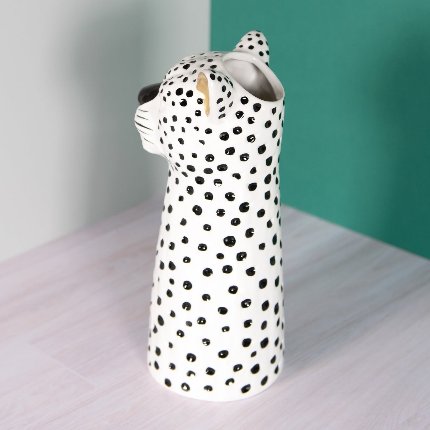 Large 30cm Decorative Ceramic Leopard Vase