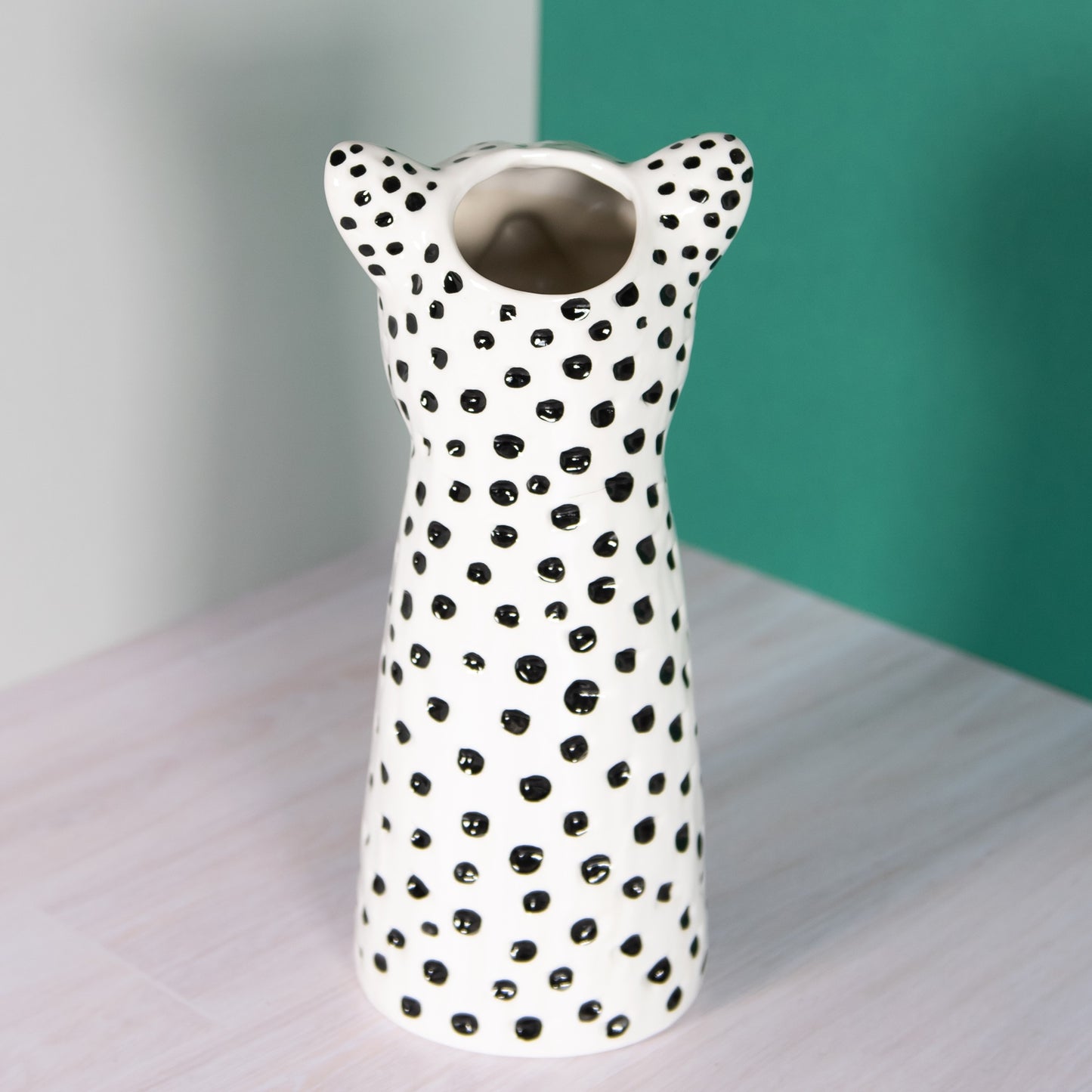 Large 30cm Decorative Ceramic Leopard Vase