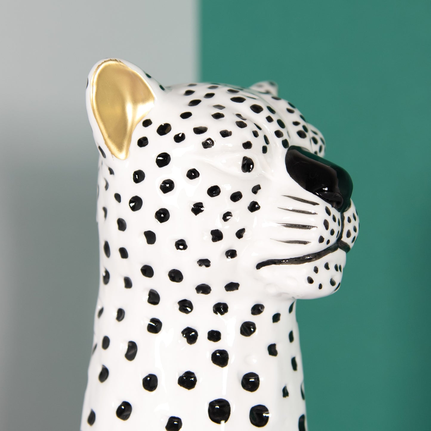 Large 30cm Decorative Ceramic Leopard Vase