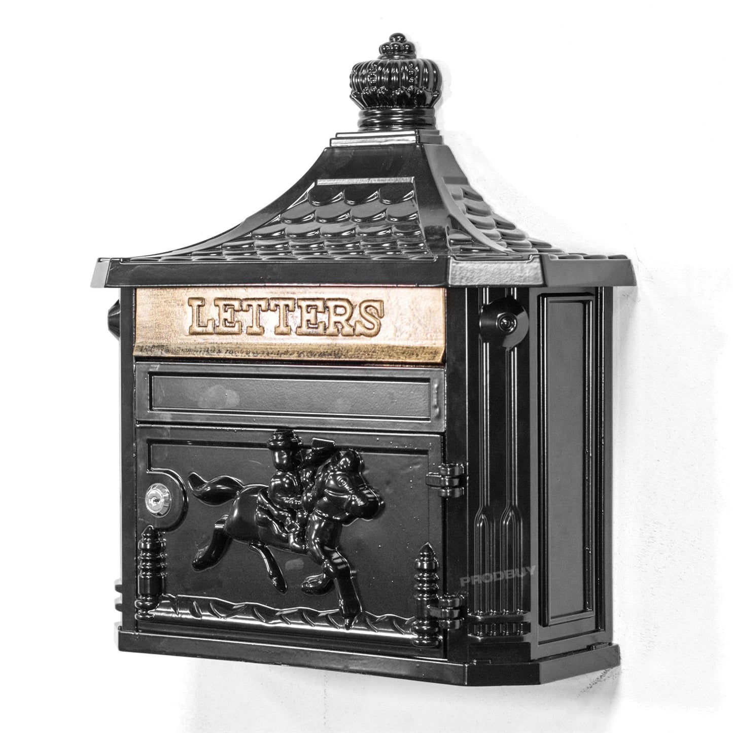 Victorian Style Black 'Letters' Wall Post Box