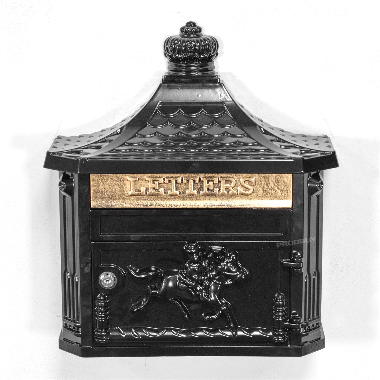 Victorian Style Black 'Letters' Wall Post Box