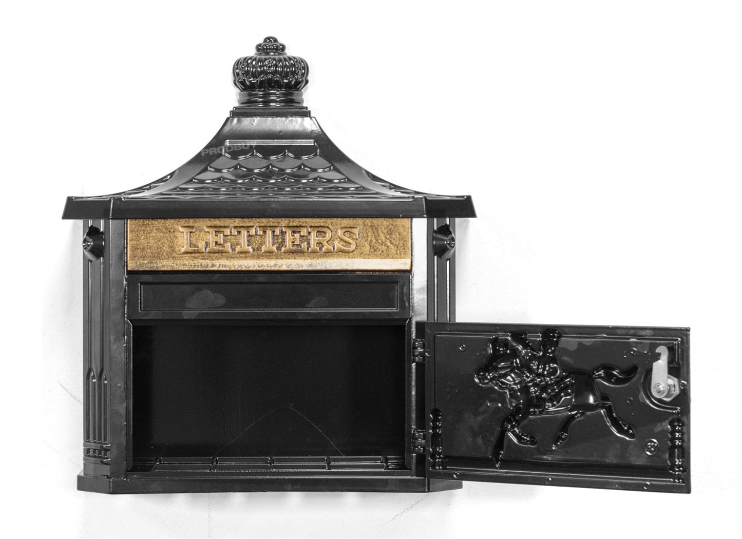 Victorian Style Black 'Letters' Wall Post Box