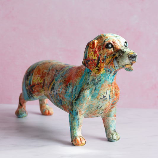 Sausage Dog Ornament 30cm Multicolour Dachshund