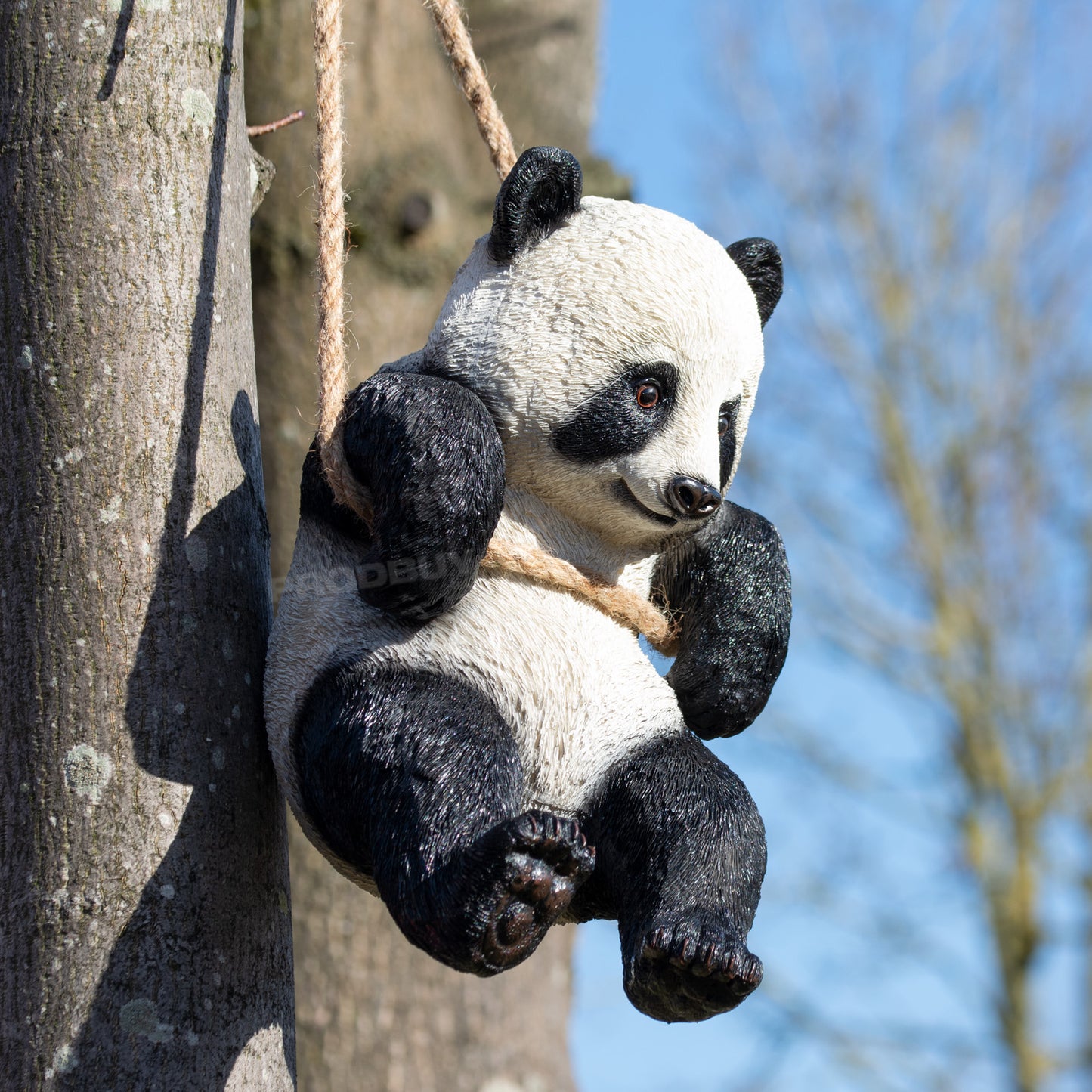 Happy Panda Tree Hanging Garden Ornament