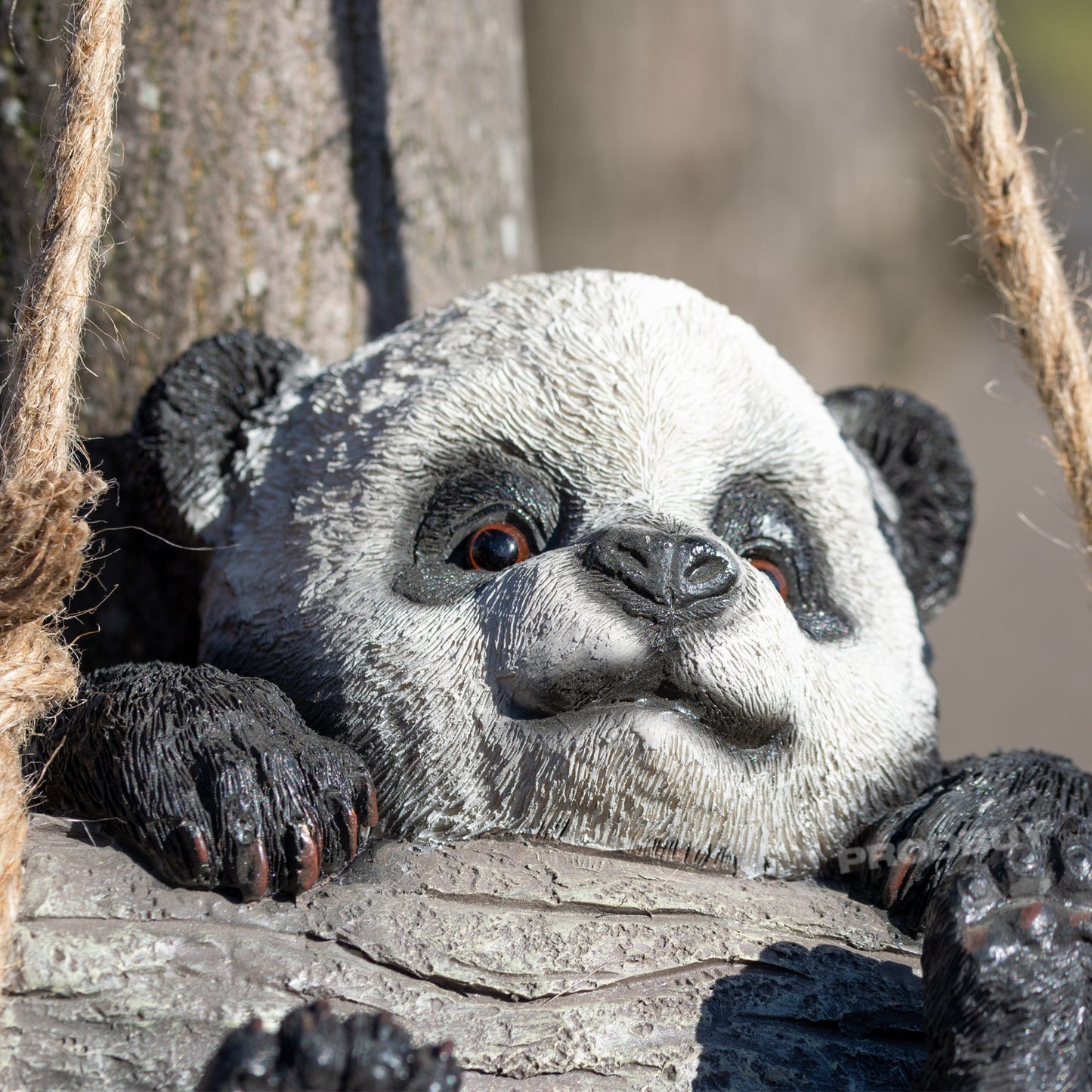 Hanging Panda Bear Ornament Cute Novelty Resin Garden Sculpture