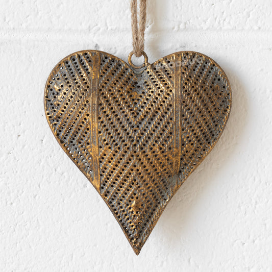 Hanging Heart Decoration Metal Ornament