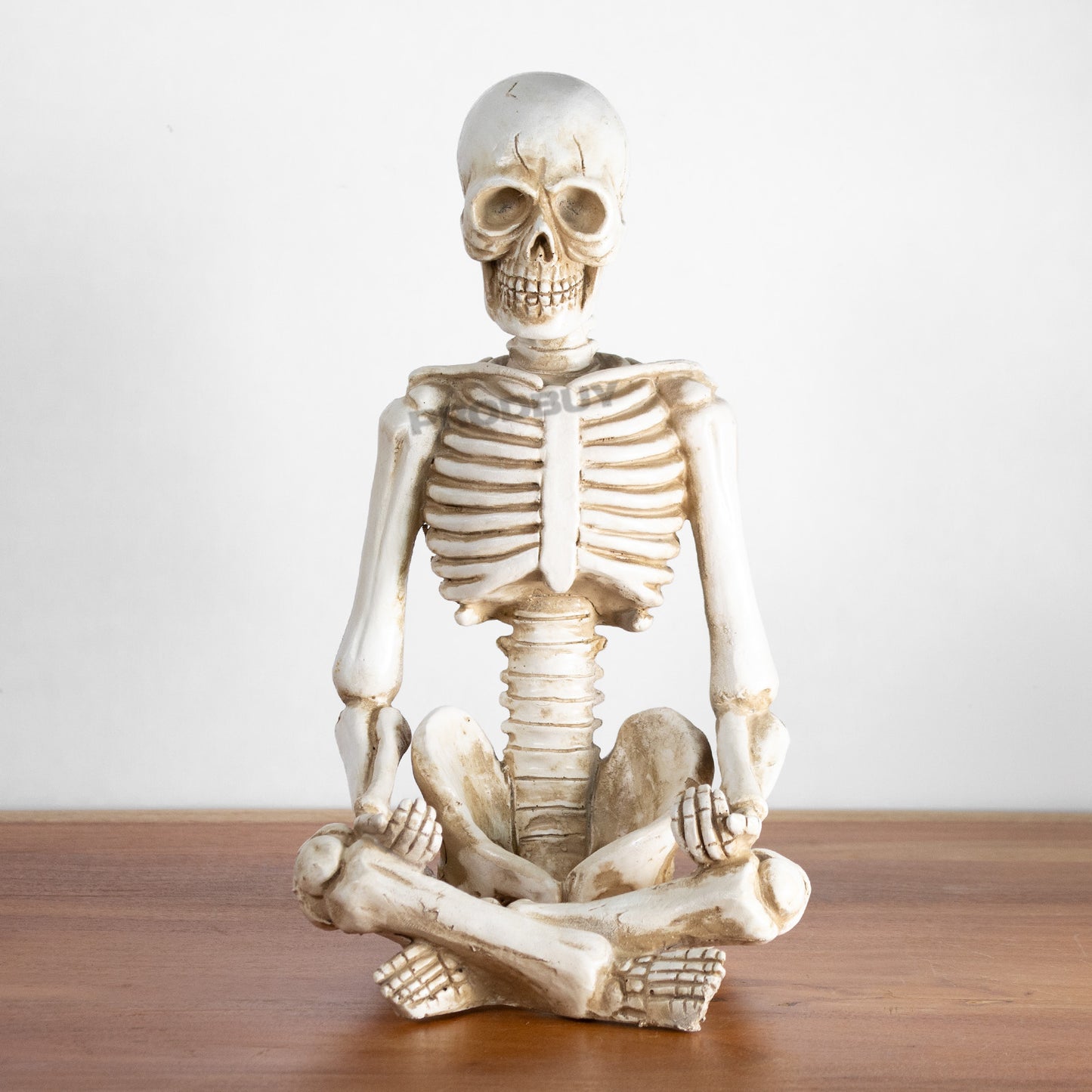 Sitting Skeleton Ornament with Meditating Yoga Pose