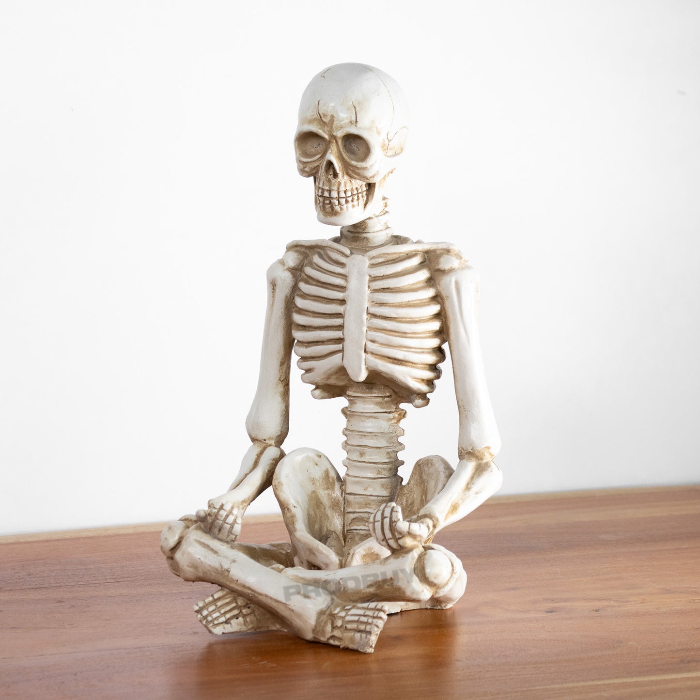 Sitting Skeleton Ornament with Meditating Yoga Pose