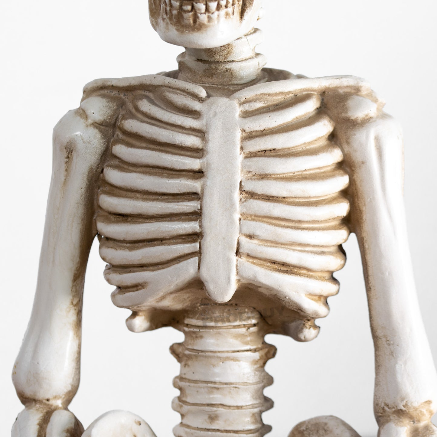 Sitting Skeleton Ornament with Meditating Yoga Pose