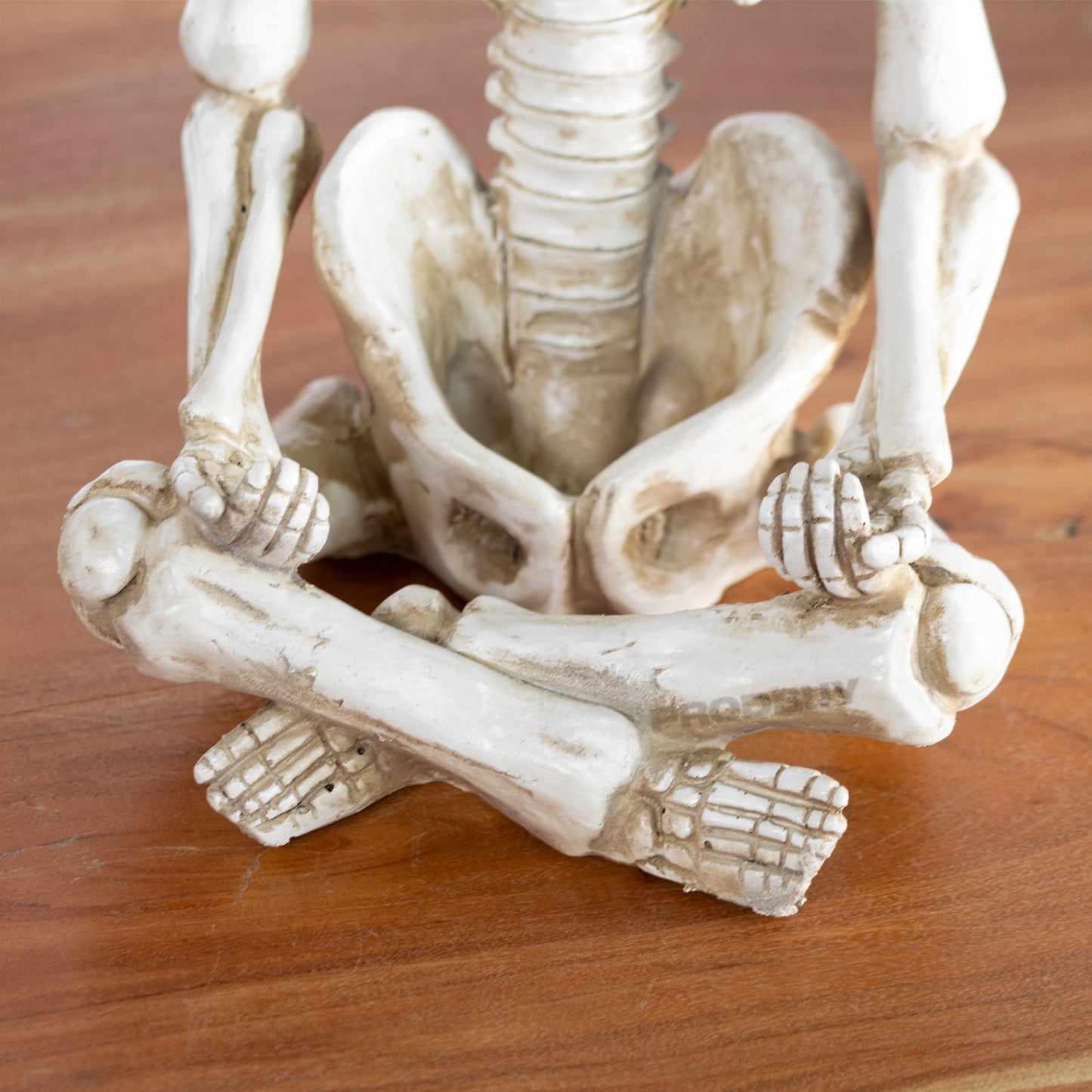 Sitting Skeleton Ornament with Meditating Yoga Pose