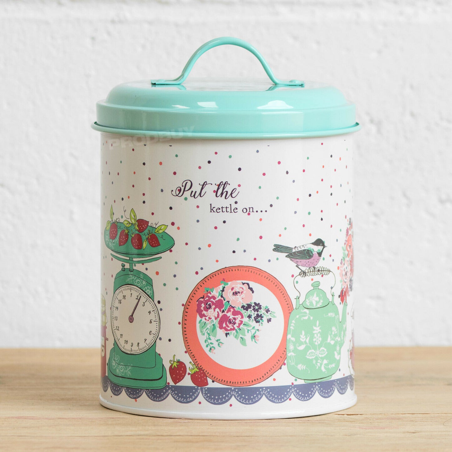 Retro Kitchen Biscuit Barrel Storage Tin