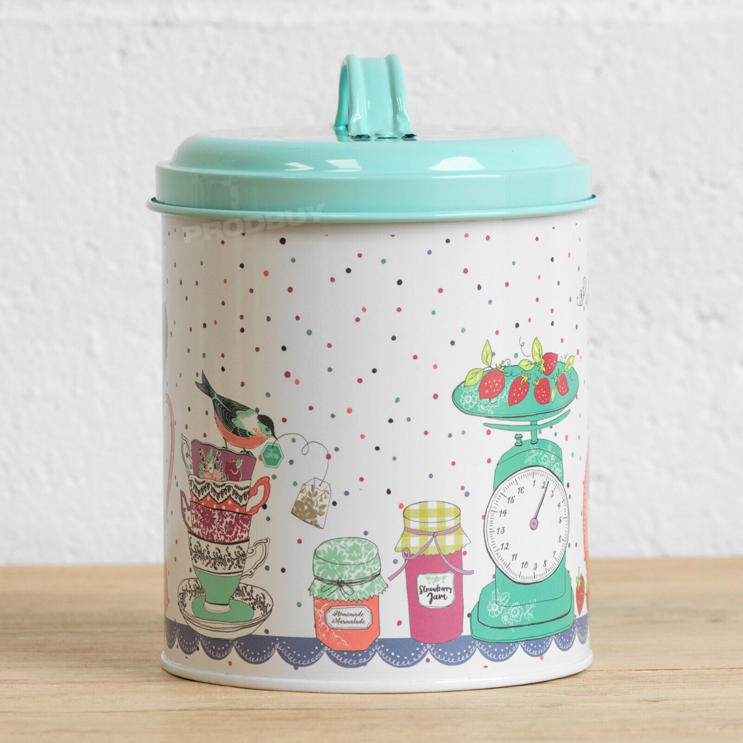 Retro Kitchen Biscuit Barrel Storage Tin