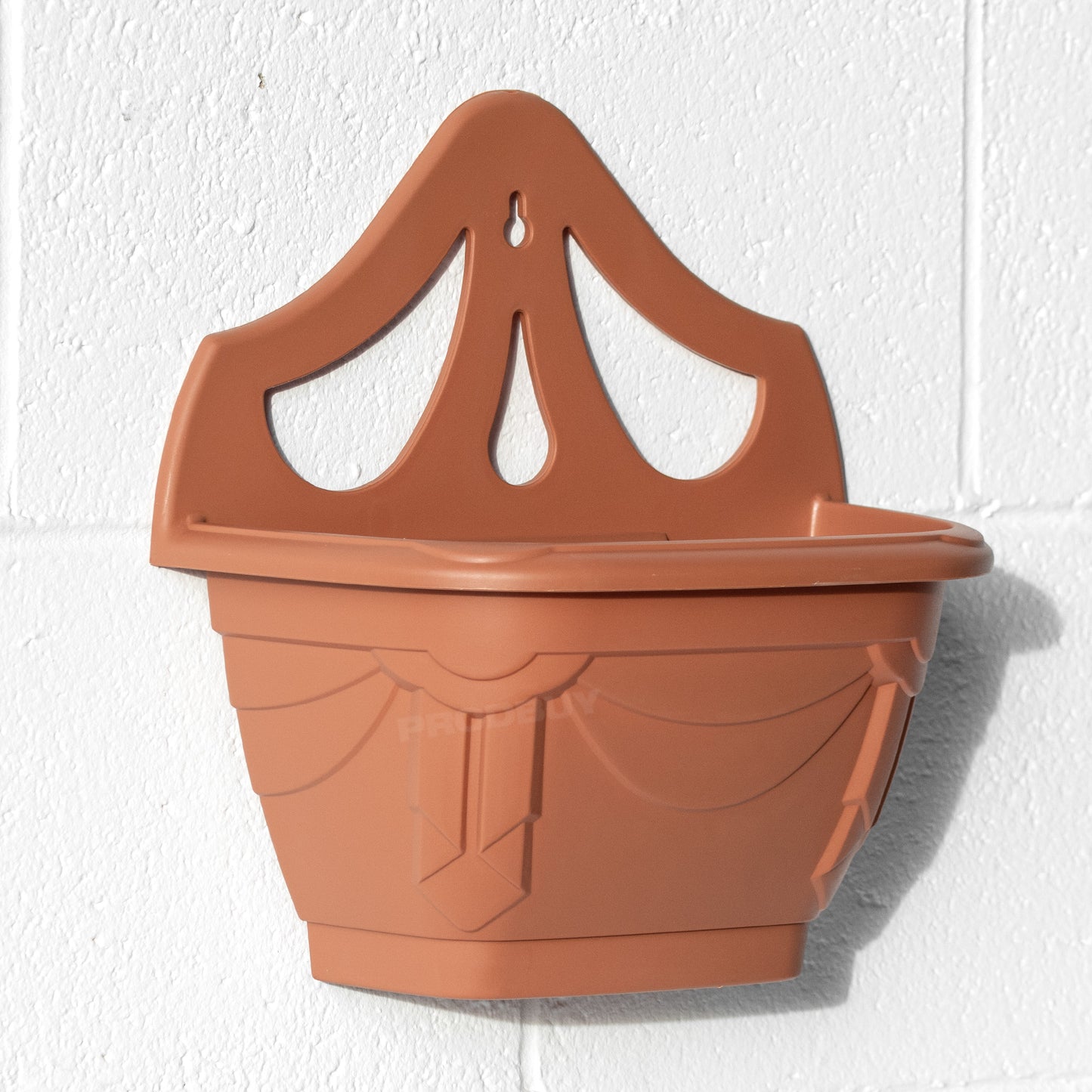 Wall Mounted Terracotta Colour Plastic Planters