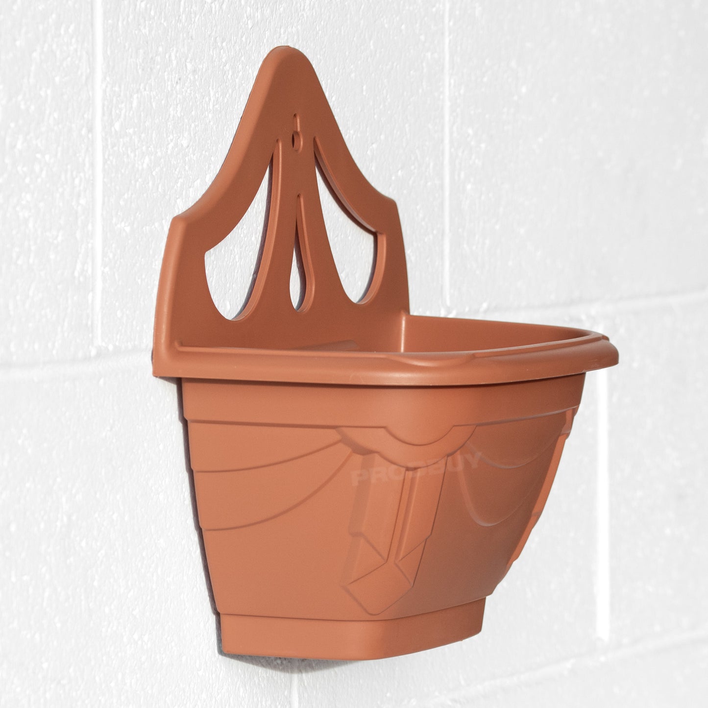 Wall Mounted Terracotta Colour Plastic Planters