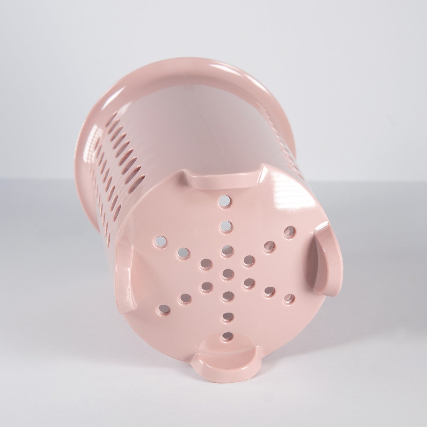 Pastel Pink Melamine Cutlery Drainer Caddy