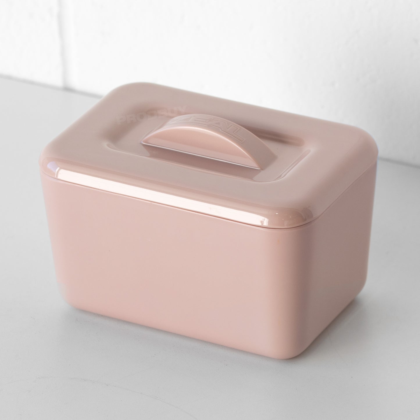 Pastel Pink Melamine Butter Storage Dish with Lid