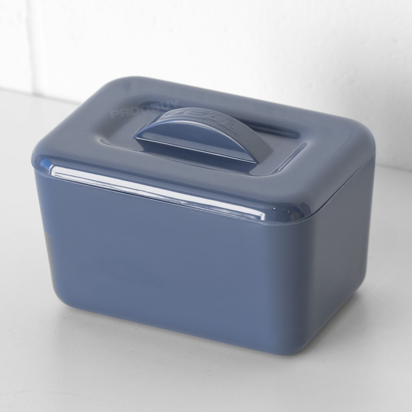 Pastel Dark Blue Melamine Butter Storage Dish with Lid