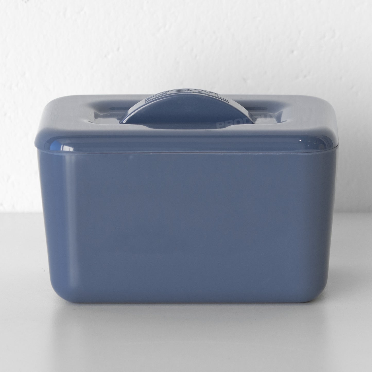 Pastel Dark Blue Melamine Butter Storage Dish with Lid